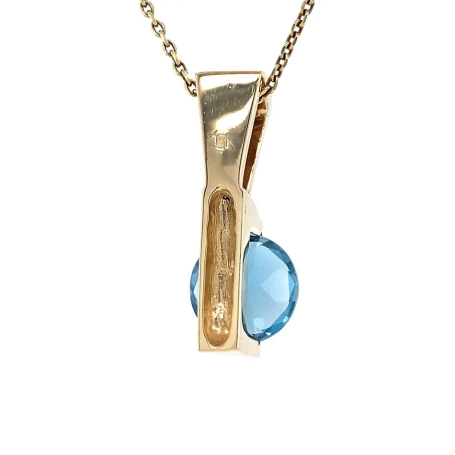 gold_pendant_with_topaz___4-1.webp Gold pendant with topaz 14 krt>Vintage Jewellery Best