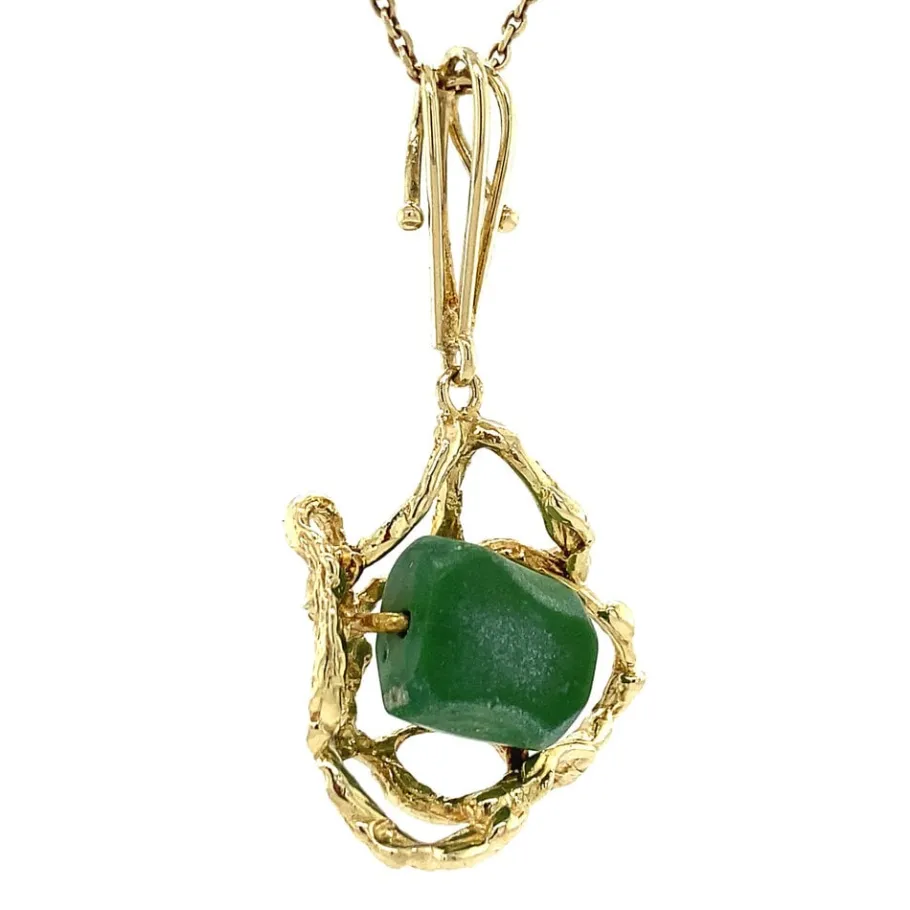 gold_pendant_with_turquoi_2-1.webp Gold pendant with turquoise 14 krt>Vintage Jewellery New