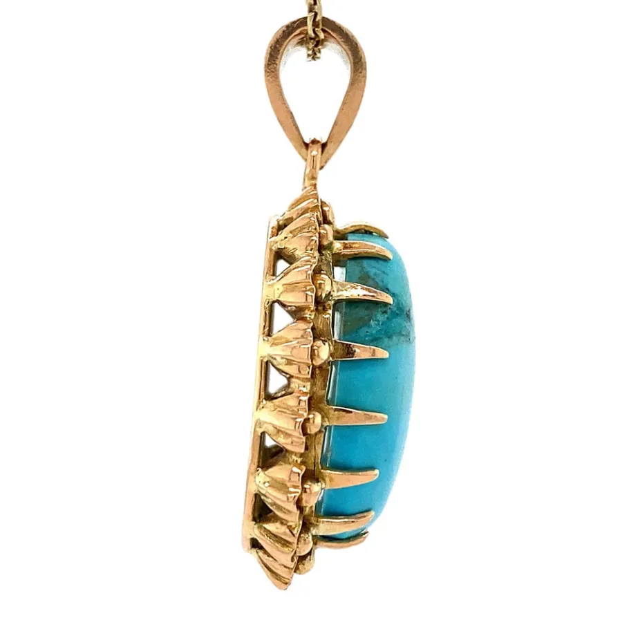 gold_pendant_with_turquoi_3-2.webp Gold pendant with turquoise 14 krt>Vintage Jewellery Fashion