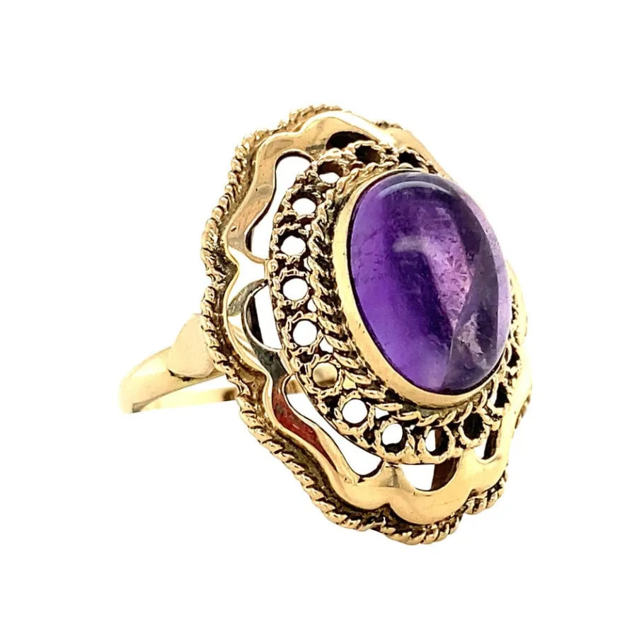 gold_ring_with_amethyst___2-2.webp Gold ring with amethyst 14 krt>Vintage Jewellery New
