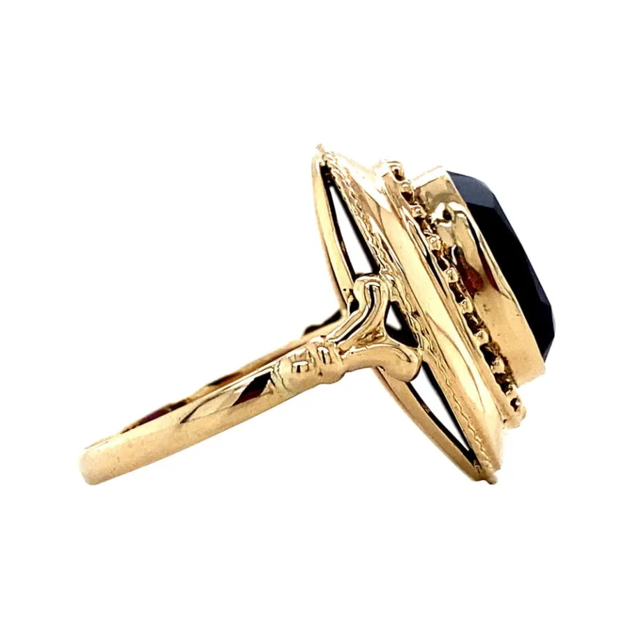 gold_ring_with_amethyst___3.webp Gold ring with amethyst 14 krt>Vintage Jewellery New