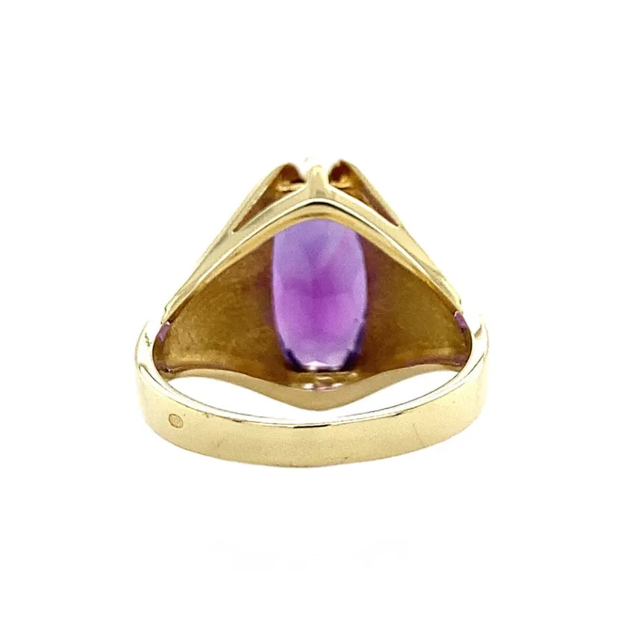 gold_ring_with_amethyst___4-3.webp Gold ring with amethyst 14 krt>Vintage Jewellery Hot