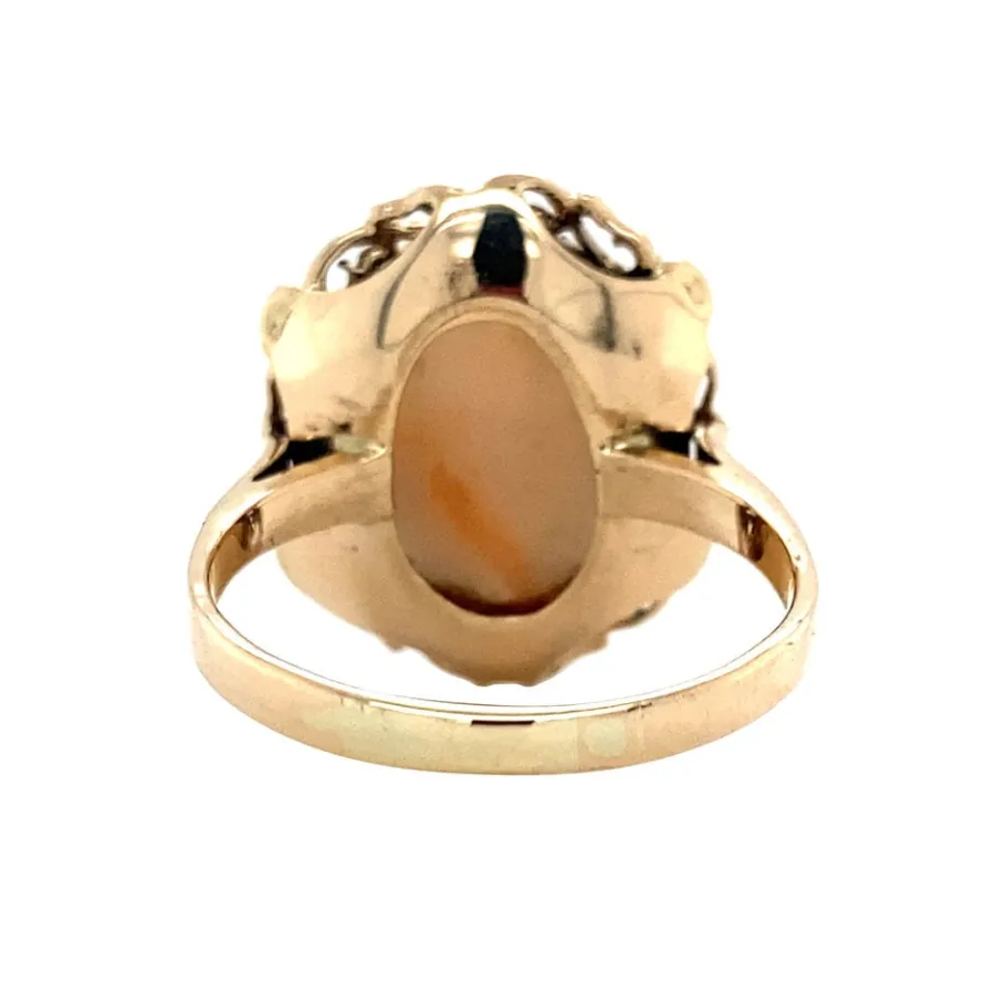 gold_ring_with_angel_skin_4.webp Gold ring with angel skin coral 14 krt>Vintage Jewellery Outlet