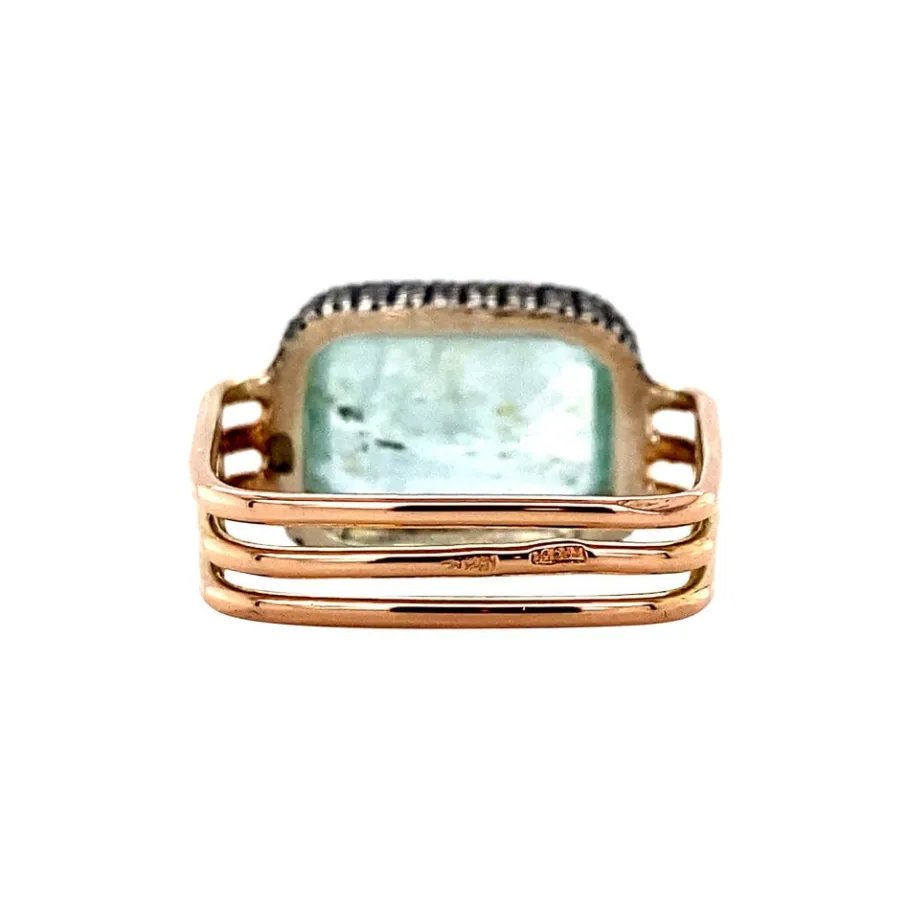 gold_ring_with_aquamarine_4-1.webp Gold ring with aquamarine and diamonds 14 krt/835>Vintage Jewellery Online