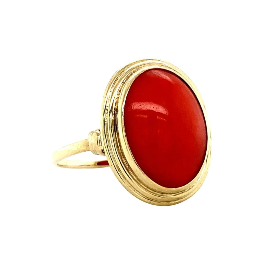gold_ring_with_blood_cora_2-11.webp Gold ring with blood coral 14 krt>Vintage Jewellery Best