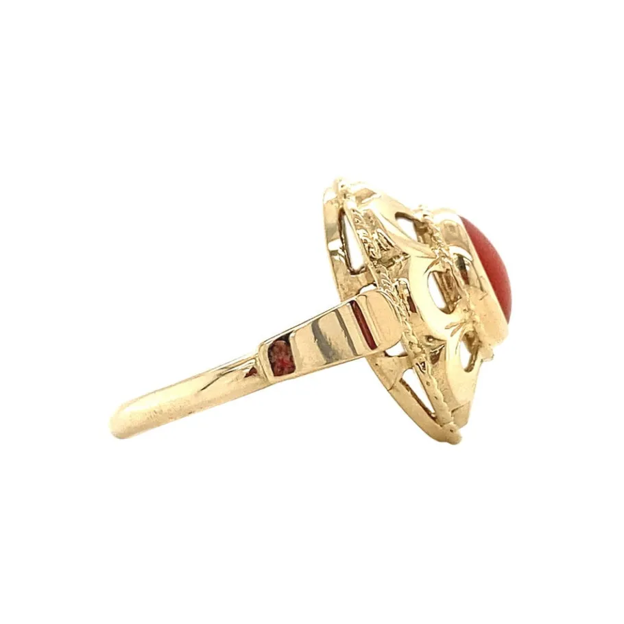 gold_ring_with_blood_cora_3-15.webp Gold ring with blood coral 14 krt>Vintage Jewellery Hot