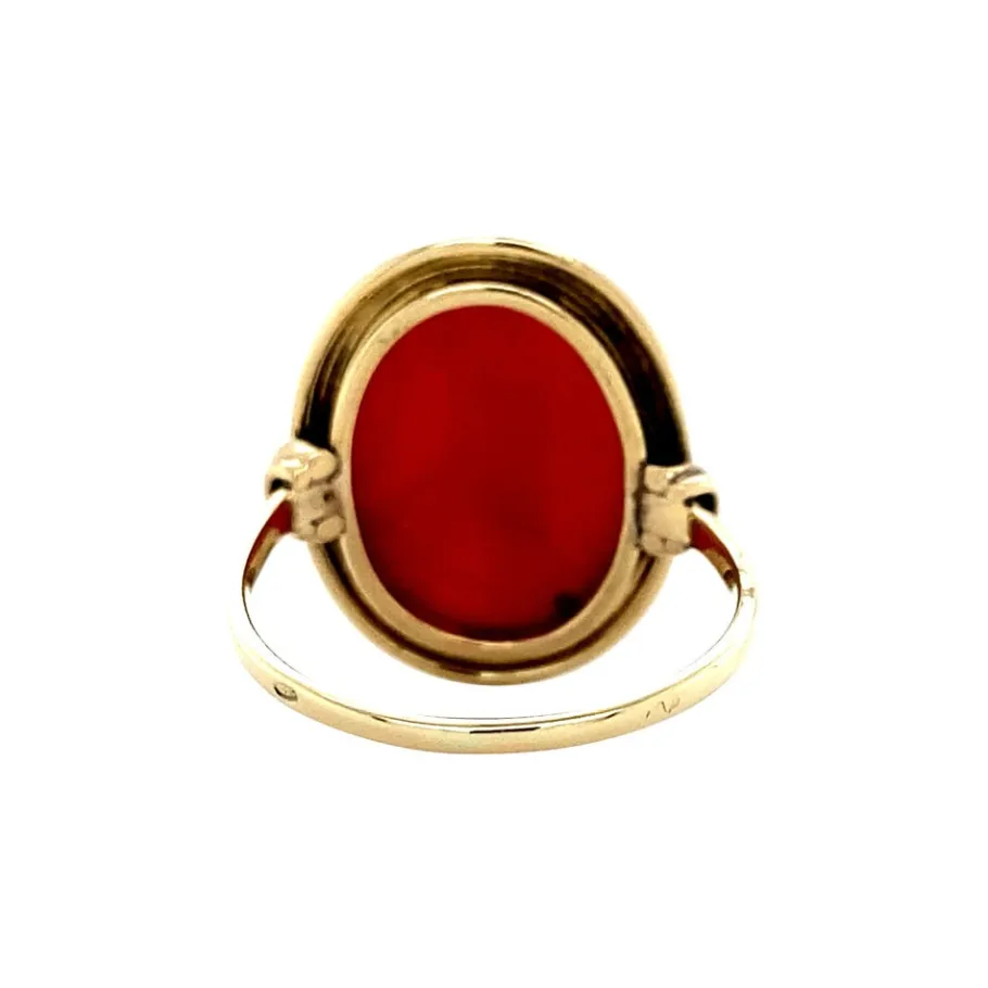 gold_ring_with_blood_cora_4-11.webp Gold ring with blood coral 14 krt>Vintage Jewellery Best