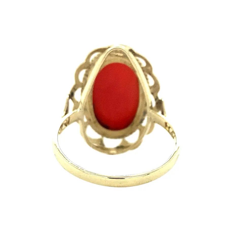 gold_ring_with_blood_cora_4-12.webp Gold ring with blood coral 14 krt>Vintage Jewellery Fashion