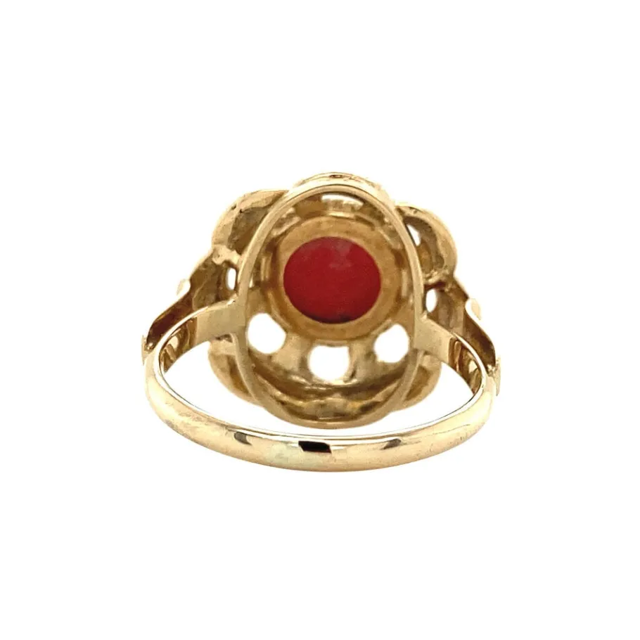 gold_ring_with_blood_cora_4-15.webp Gold ring with blood coral 14 krt>Vintage Jewellery Hot