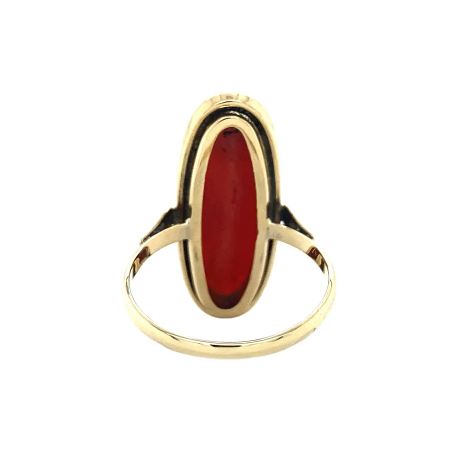 gold_ring_with_blood_cora_4-24.webp Gold ring with blood coral 14 krt>Vintage Jewellery Sale