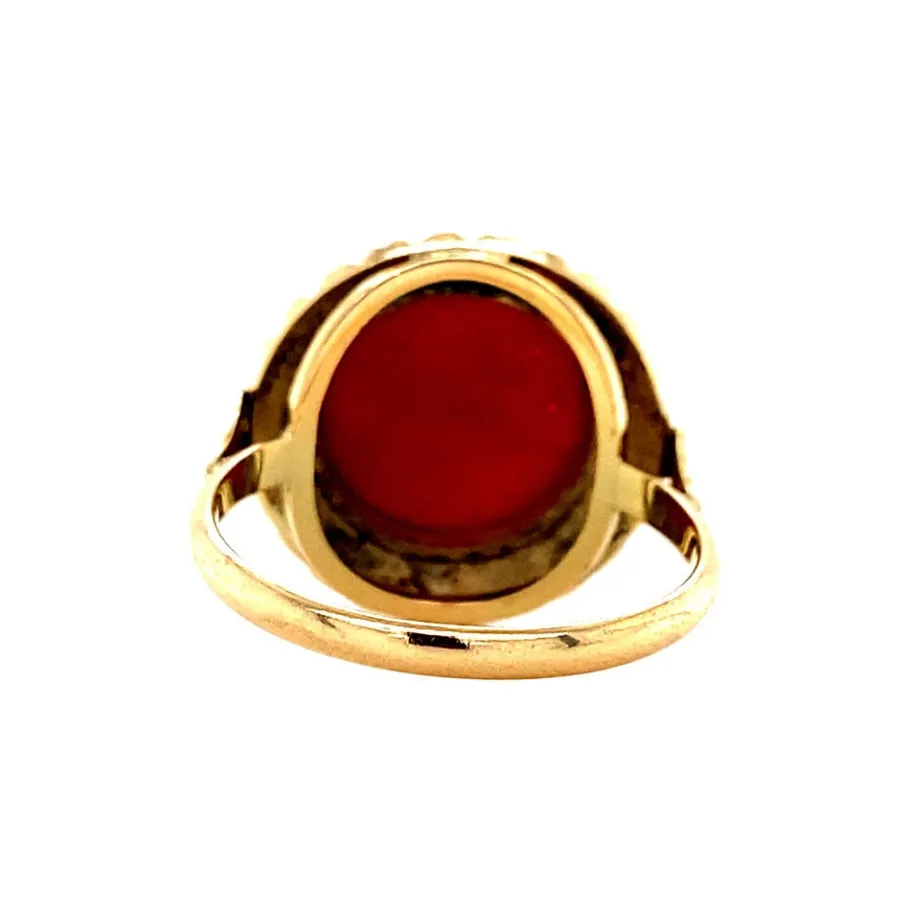 gold_ring_with_blood_cora_4-7.webp Gold ring with blood coral 14 krt>Vintage Jewellery Sale