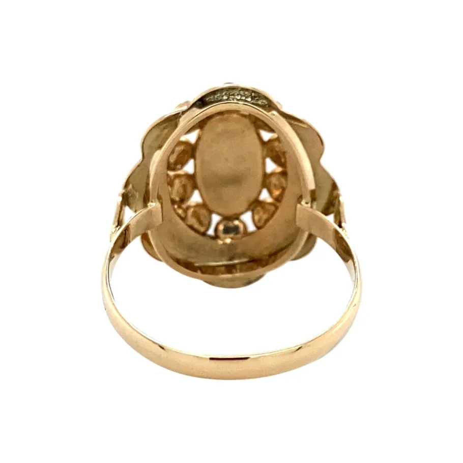 gold_ring_with_blood_cora_4.webp Gold ring with blood coral 14 krt>Vintage Jewellery Fashion