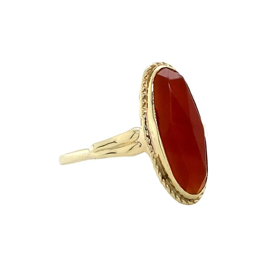 gold_ring_with_carnelian__2-2.webp Gold ring with carnelian 14 krt>Vintage Jewellery Outlet
