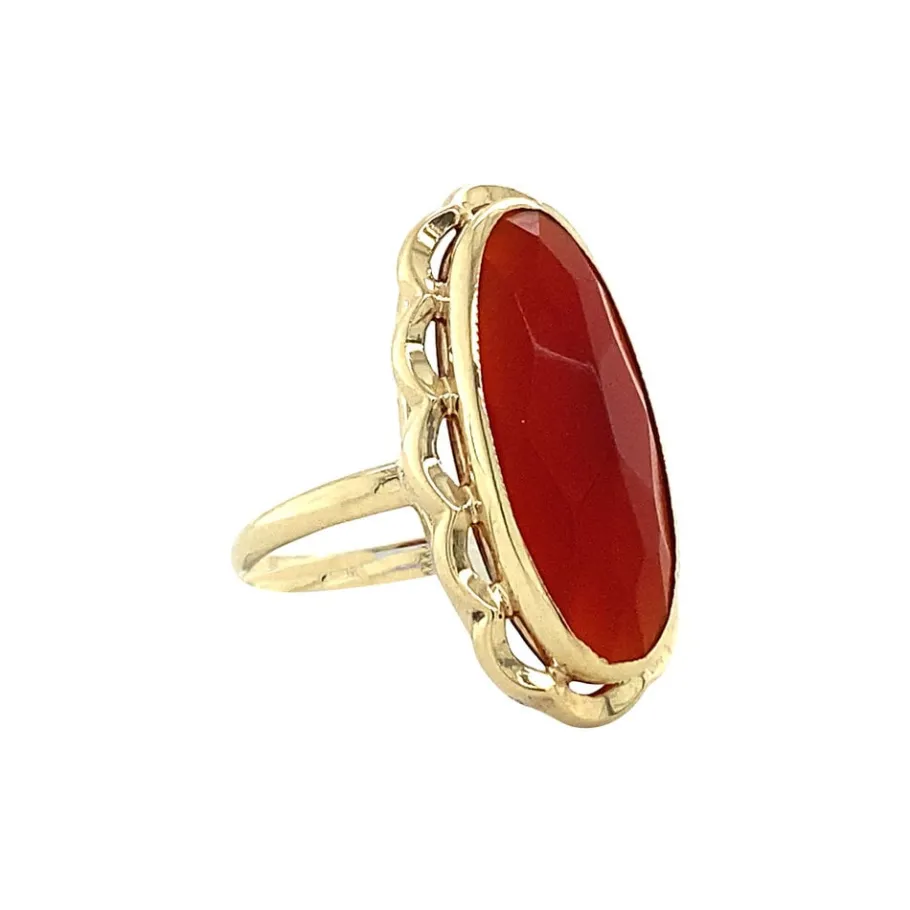 gold_ring_with_carnelian__2-5.webp Gold ring with carnelian 14 krt>Vintage Jewellery Sale