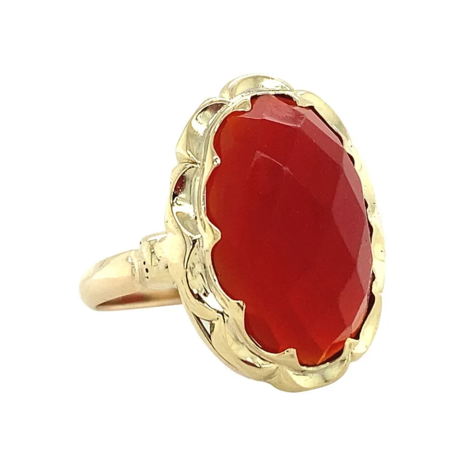 gold_ring_with_carnelian__2-6.webp Gold ring with carnelian 14 krt>Vintage Jewellery Discount