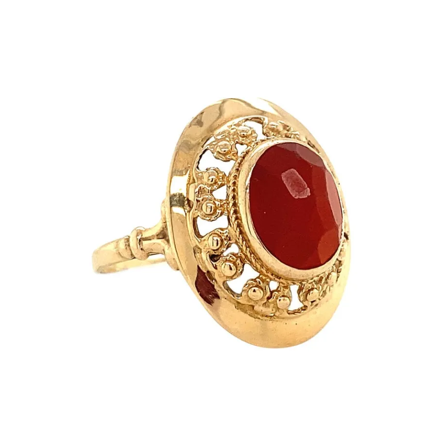 gold_ring_with_carnelian__2-7.webp Gold ring with carnelian 14 krt>Vintage Jewellery Hot