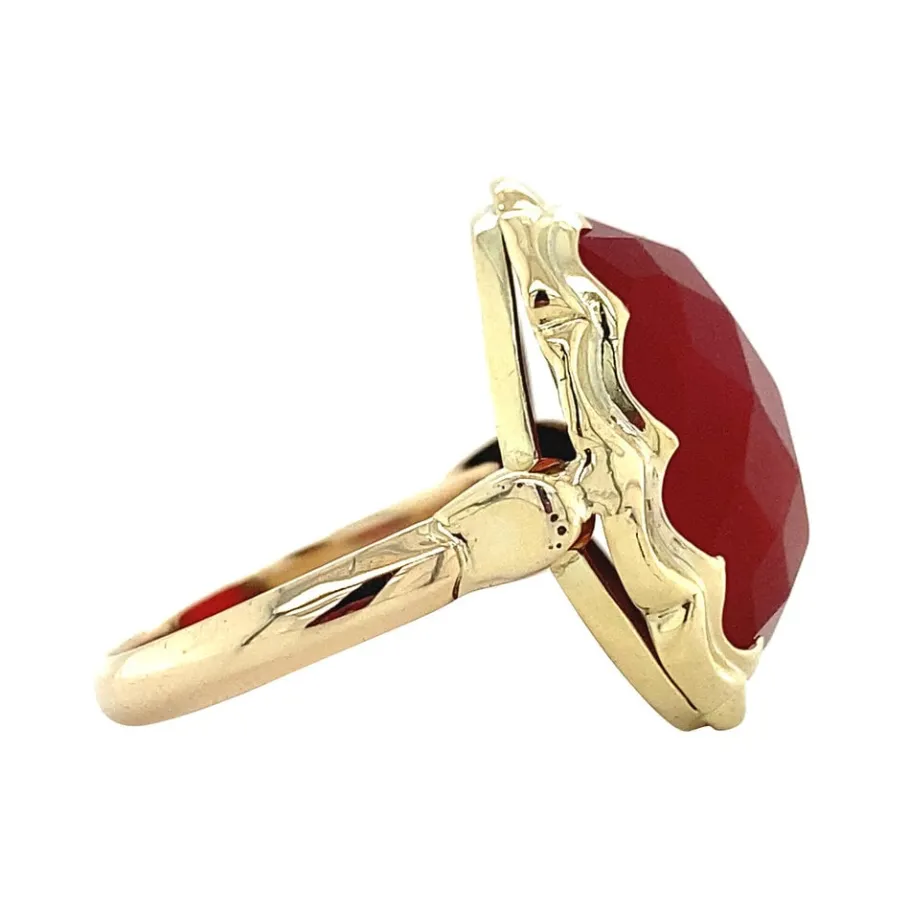 gold_ring_with_carnelian__3-6.webp Gold ring with carnelian 14 krt>Vintage Jewellery Discount