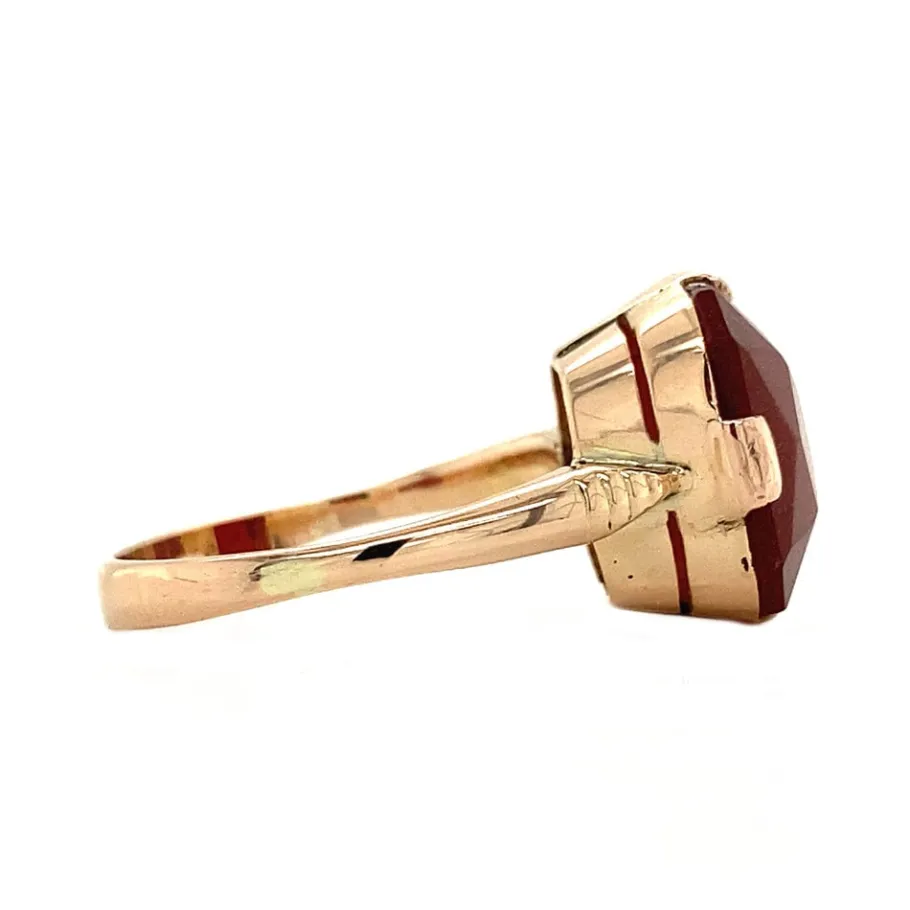 gold_ring_with_carnelian__3.webp Gold ring with carnelian 14 krt>Vintage Jewellery Hot