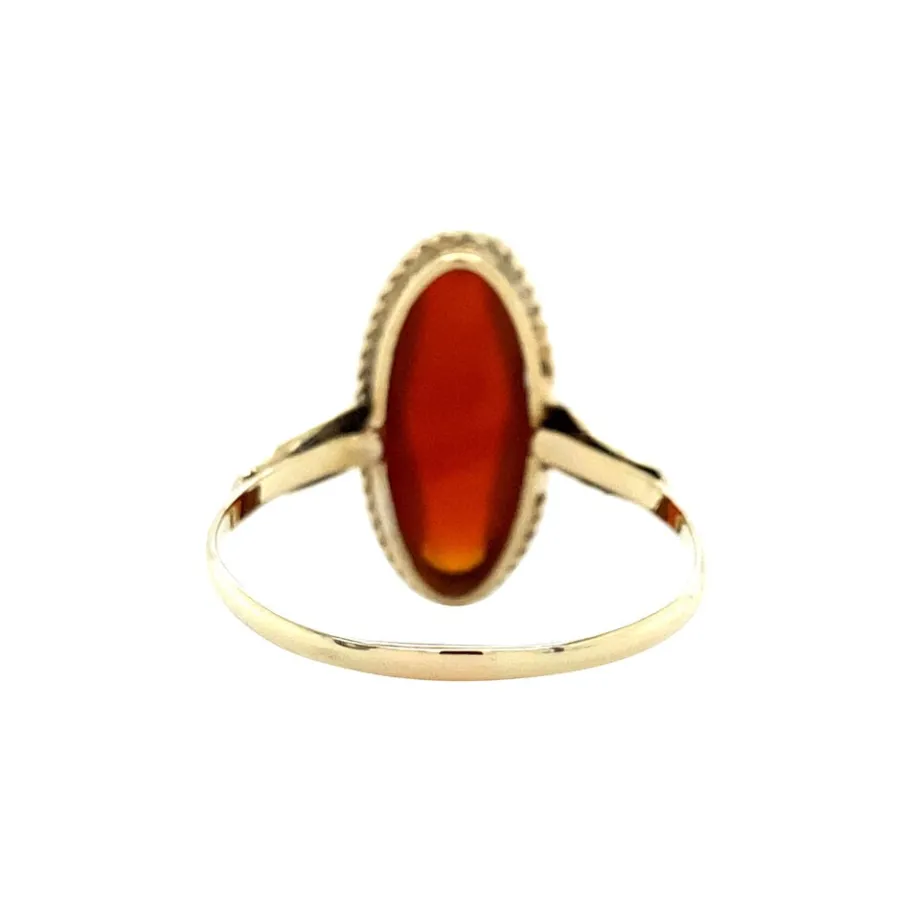 gold_ring_with_carnelian__4-2.webp Gold ring with carnelian 14 krt>Vintage Jewellery Outlet