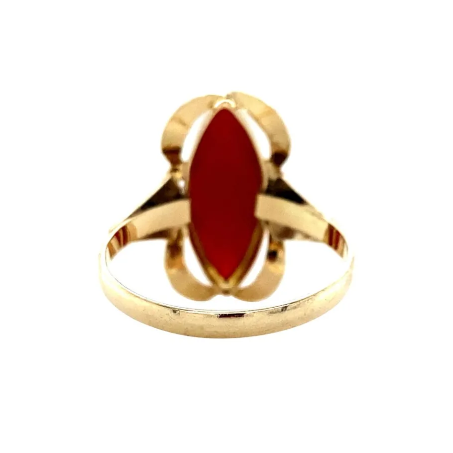 gold_ring_with_carnelian__4-3.webp Gold ring with carnelian 14 krt>Vintage Jewellery Best