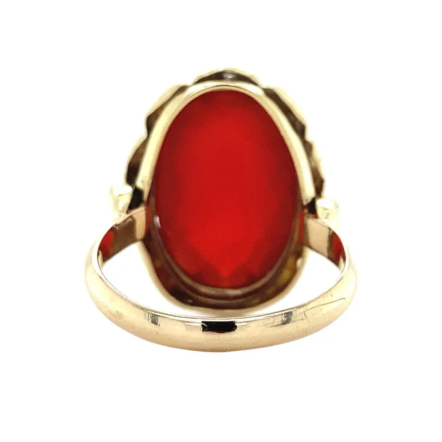 gold_ring_with_carnelian__4-6.webp Gold ring with carnelian 14 krt>Vintage Jewellery Discount