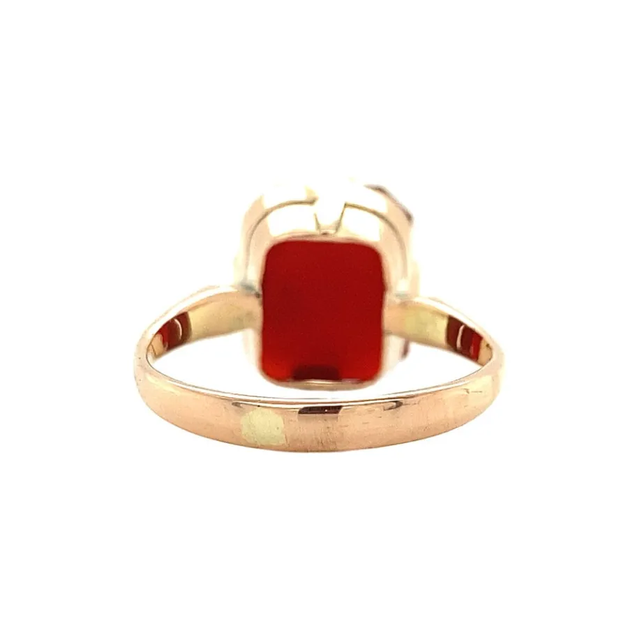 gold_ring_with_carnelian__4.webp Gold ring with carnelian 14 krt>Vintage Jewellery Hot