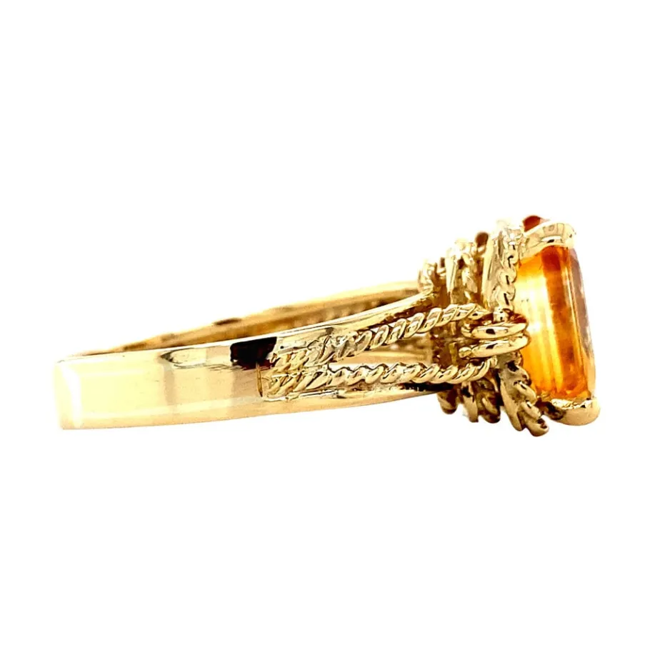 gold_ring_with_citrine__k_3.webp Gold ring with citrine 14 krt>Vintage Jewellery Clearance