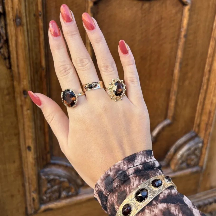 gold_ring_with_colour_sto_1.webp Gold ring with colour stone 14 krt>Vintage Jewellery Hot