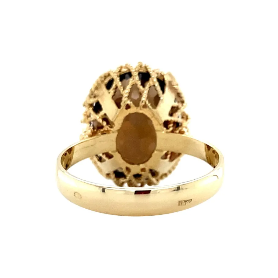 gold_ring_with_colour_sto_4.webp Gold ring with colour stone 14 krt>Vintage Jewellery Hot