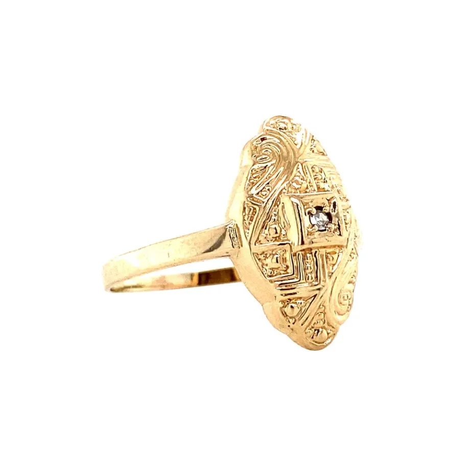 gold_ring_with_diamonds___2-7.webp Gold ring with diamonds 14 krt>Vintage Jewellery Discount