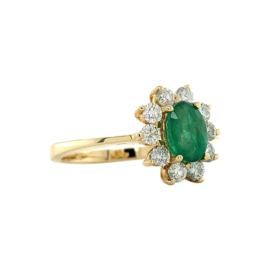 gold_ring_with_emerald_an_2-1.webp Gold ring with emerald and diamonds 14 krt>Vintage Jewellery Hot