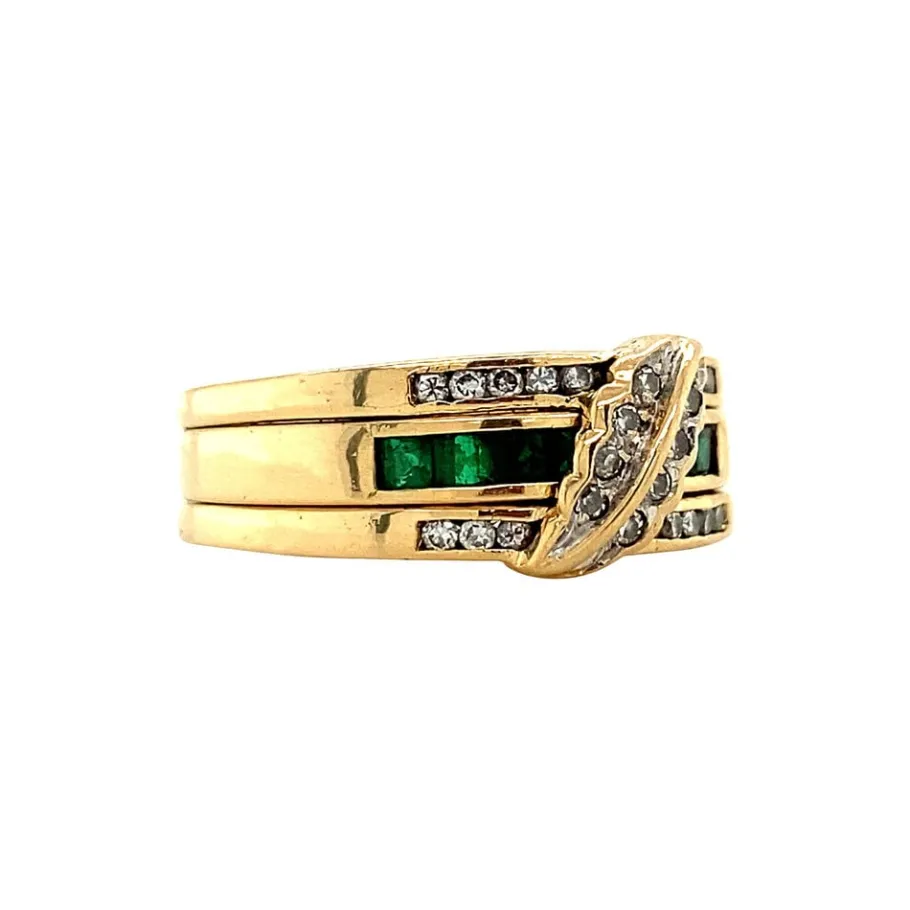 gold_ring_with_emerald_an_2-2.webp Gold ring with emerald and diamond 18 krt>Vintage Jewellery Hot