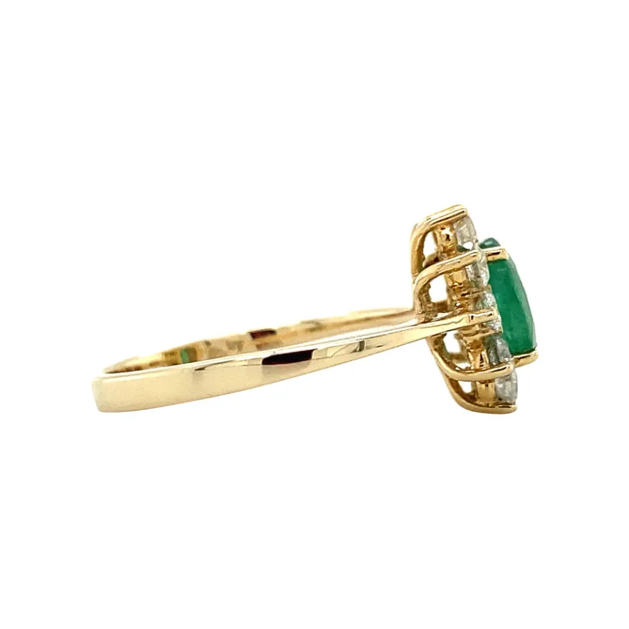 gold_ring_with_emerald_an_3-1.webp Gold ring with emerald and diamonds 14 krt>Vintage Jewellery Hot
