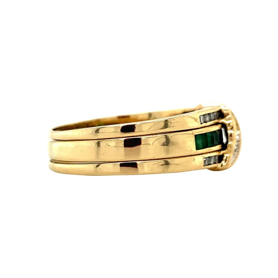 gold_ring_with_emerald_an_3-2.webp Gold ring with emerald and diamond 18 krt>Vintage Jewellery Hot
