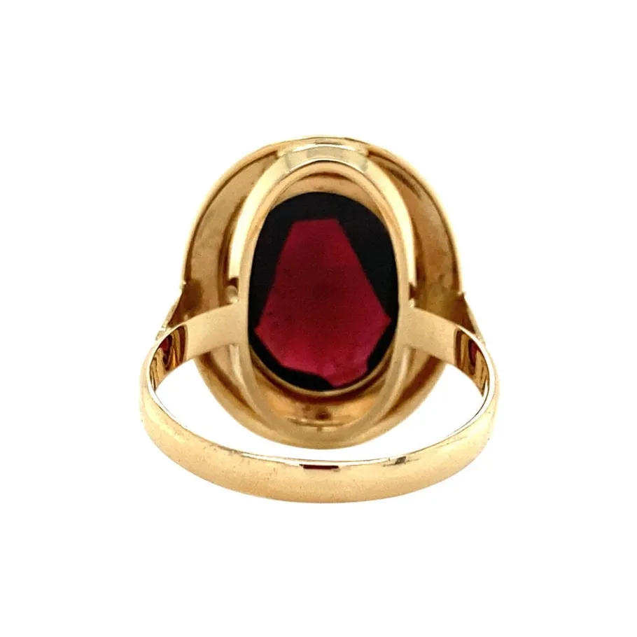 gold_ring_with_garnet__kr_4-1.webp Gold ring with garnet 14 krt>Vintage Jewellery Hot