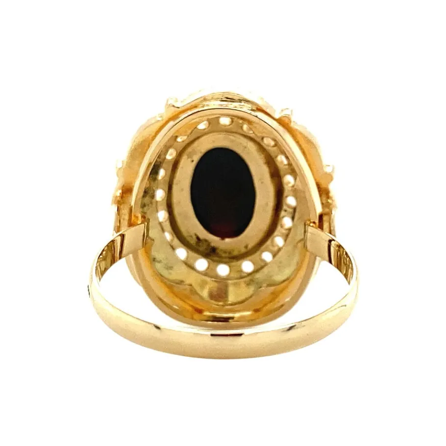 gold_ring_with_garnet__kr_4-4.webp Gold ring with garnet 14 krt>Vintage Jewellery Best