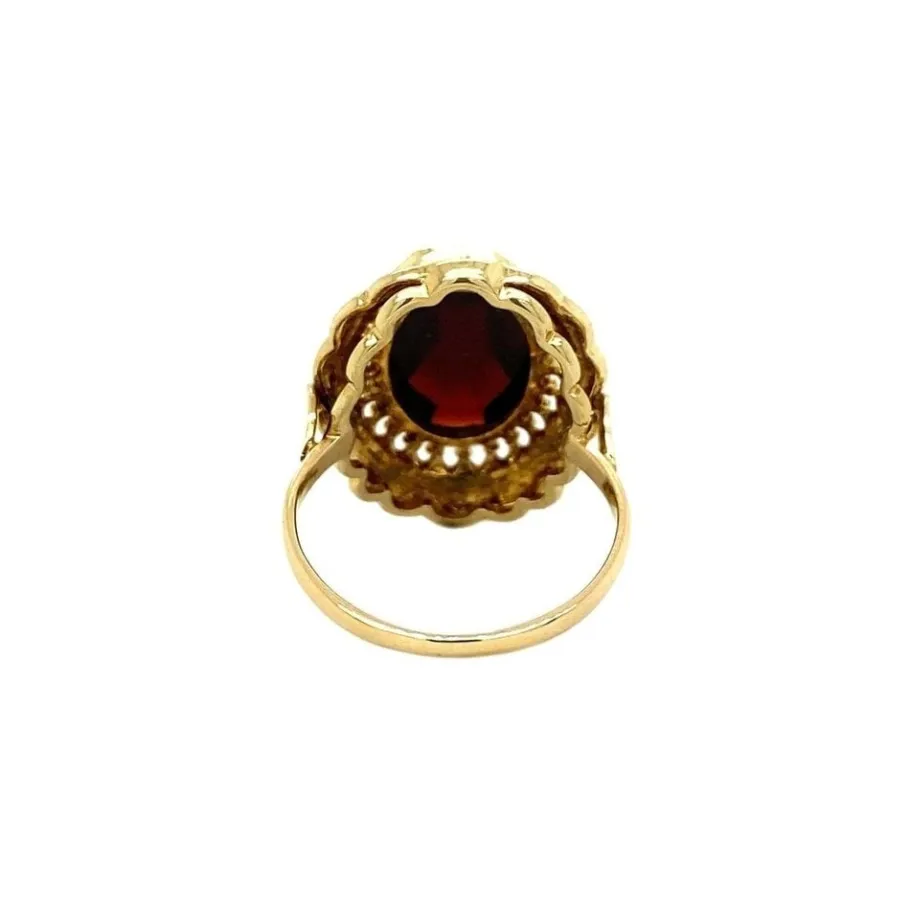 gold_ring_with_garnet__kr_4-8.webp Gold ring with garnet 14 krt>Vintage Jewellery New