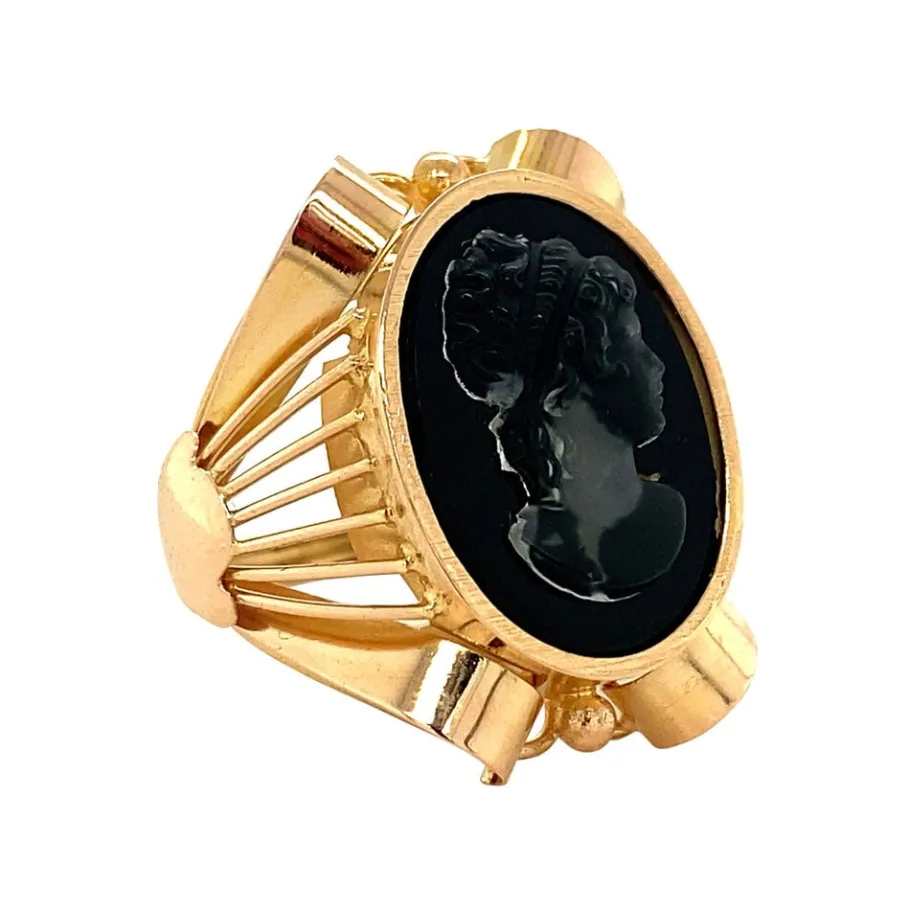 gold_ring_with_glass_came_2.webp Gold ring with glass cameo 18 krt>Vintage Jewellery Best