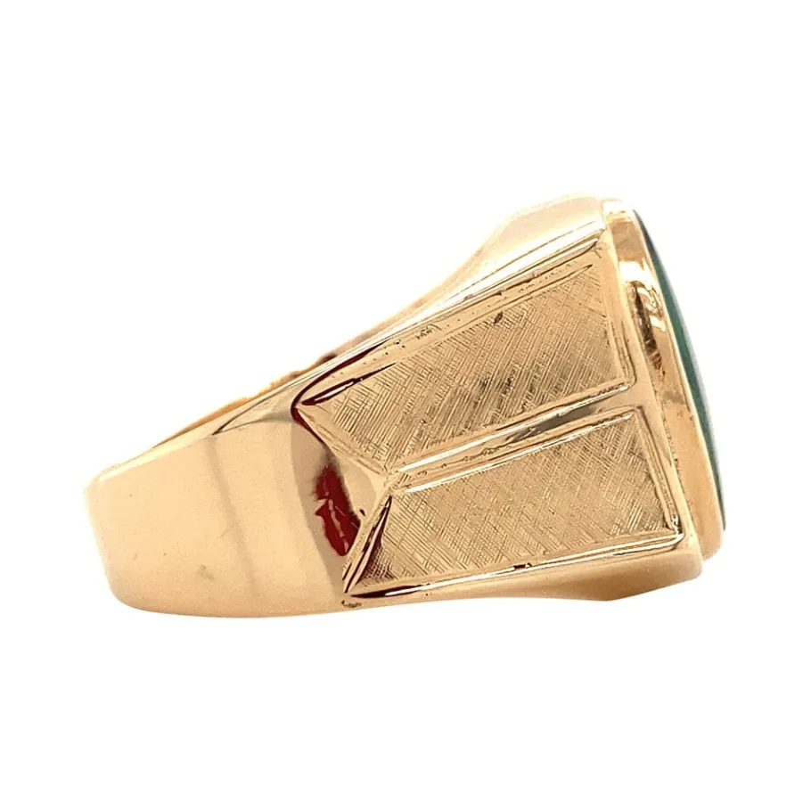 gold_ring_with_green_spin_3.webp Gold ring with green spinel 14 krt>Vintage Jewellery New