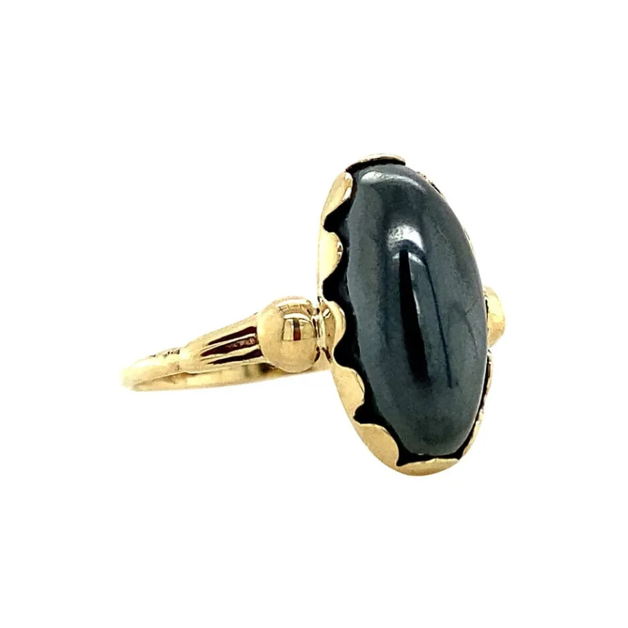gold_ring_with_haematite__2-1.webp Gold ring with haematite 14 krt>Vintage Jewellery Sale