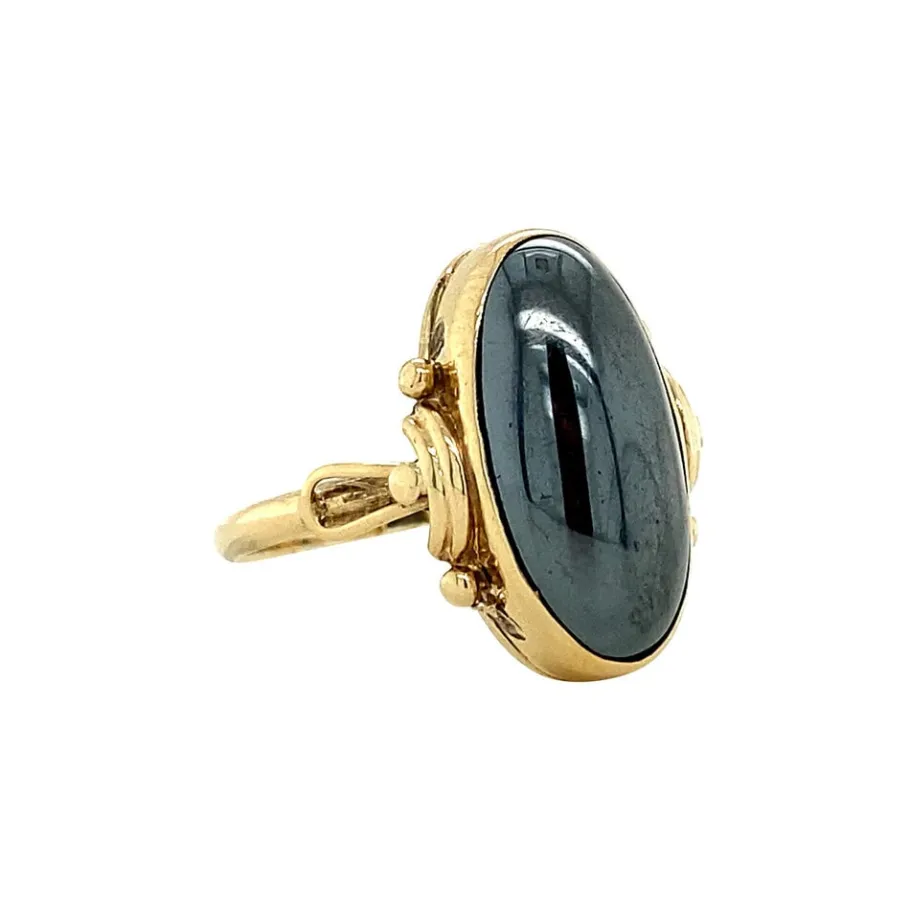 gold_ring_with_haematite__2.webp Gold ring with haematite 14 krt>Vintage Jewellery Hot