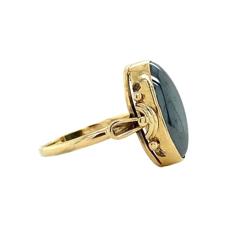 gold_ring_with_haematite__3.webp Gold ring with haematite 14 krt>Vintage Jewellery Hot