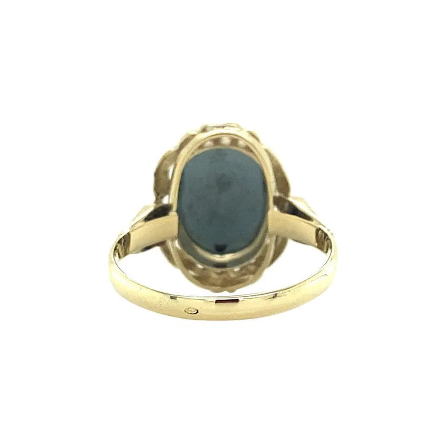 gold_ring_with_haematite__4-3.webp Gold ring with haematite 14 krt>Vintage Jewellery Online