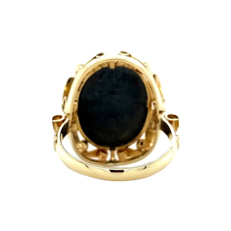 gold_ring_with_hematite___4-1.webp Gold ring with hematite 14 krt>Vintage Jewellery Fashion
