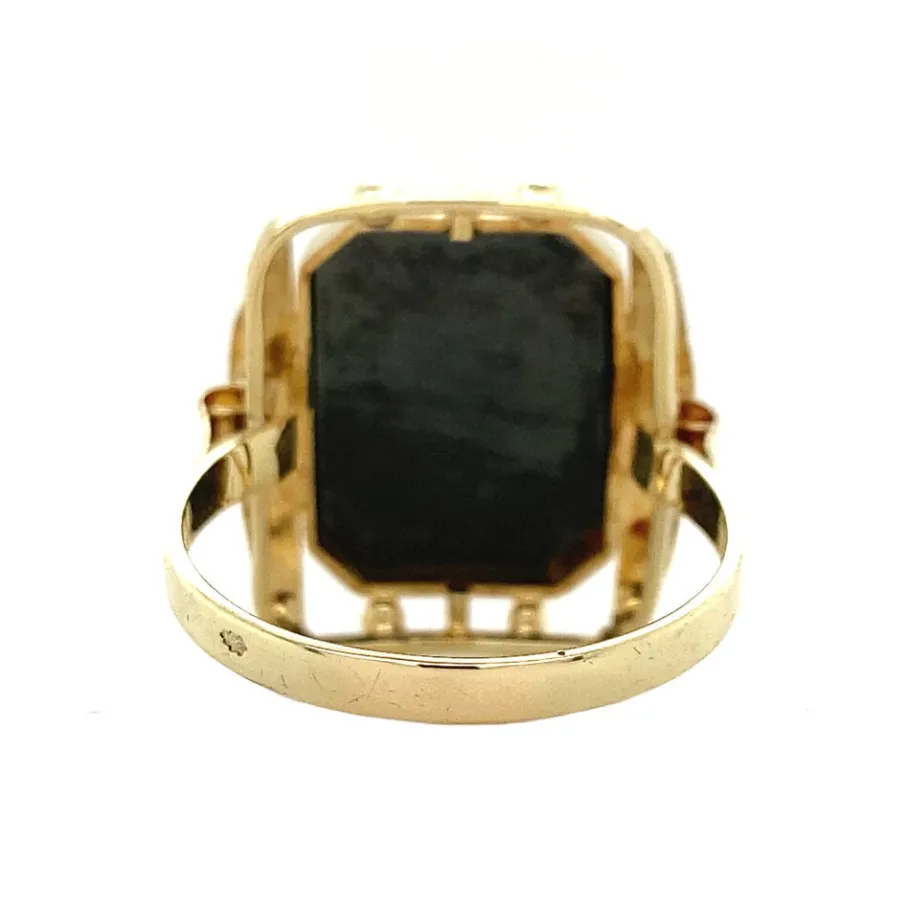 gold_ring_with_hematite___4-4.webp Gold ring with hematite 14 krt>Vintage Jewellery Outlet