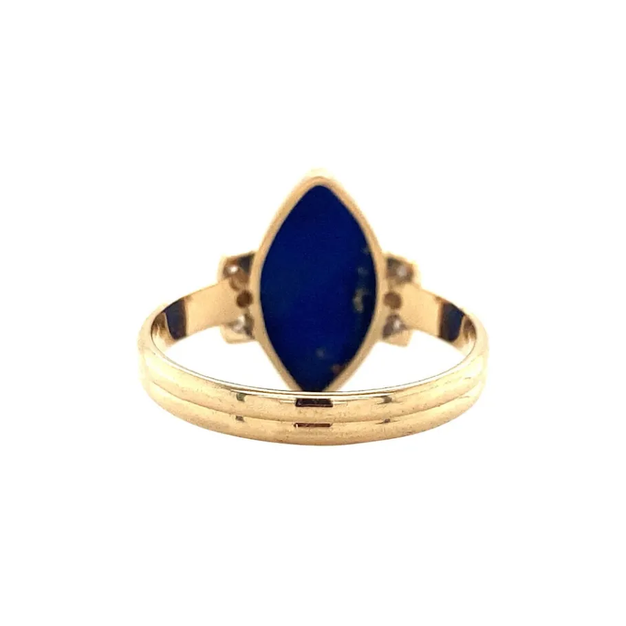 gold_ring_with_lapis_lazu_4.webp Gold ring with lapis lazuli and diamonds 14 krt>Vintage Jewellery Fashion