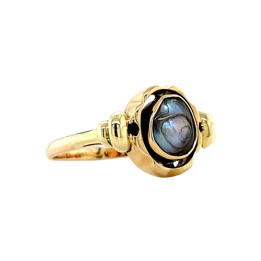 gold_ring_with_pearl__krt_2.webp Gold ring with pearl 14 krt>Vintage Jewellery Clearance
