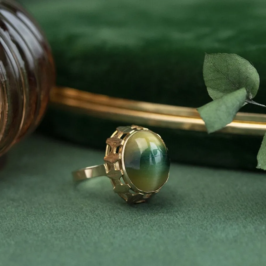 gold_ring_with_quartz__kr_1.webp Gold ring with quartz 18 krt>Vintage Jewellery Best