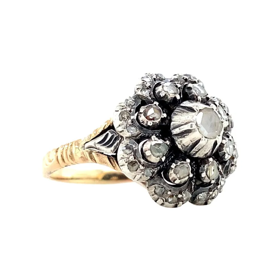 gold_ring_with_rose_diamo_2-1.webp Gold ring with rose diamond 14 krt/925>Vintage Jewellery Online