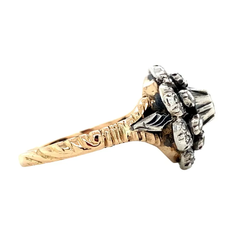 gold_ring_with_rose_diamo_3-1.webp Gold ring with rose diamond 14 krt/925>Vintage Jewellery Online